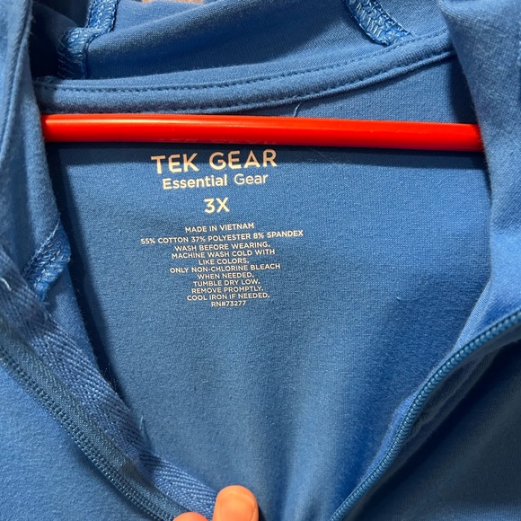 Tek Gear Essential Blue Hoodie - Picture 2 of 4